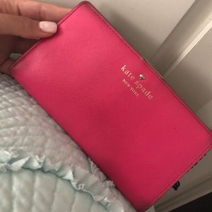 Hot pink Kate spade wallet